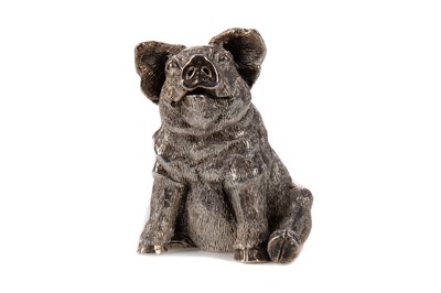 Lot 530 - A MAGRINO SILVER FIGURE OF A PIG