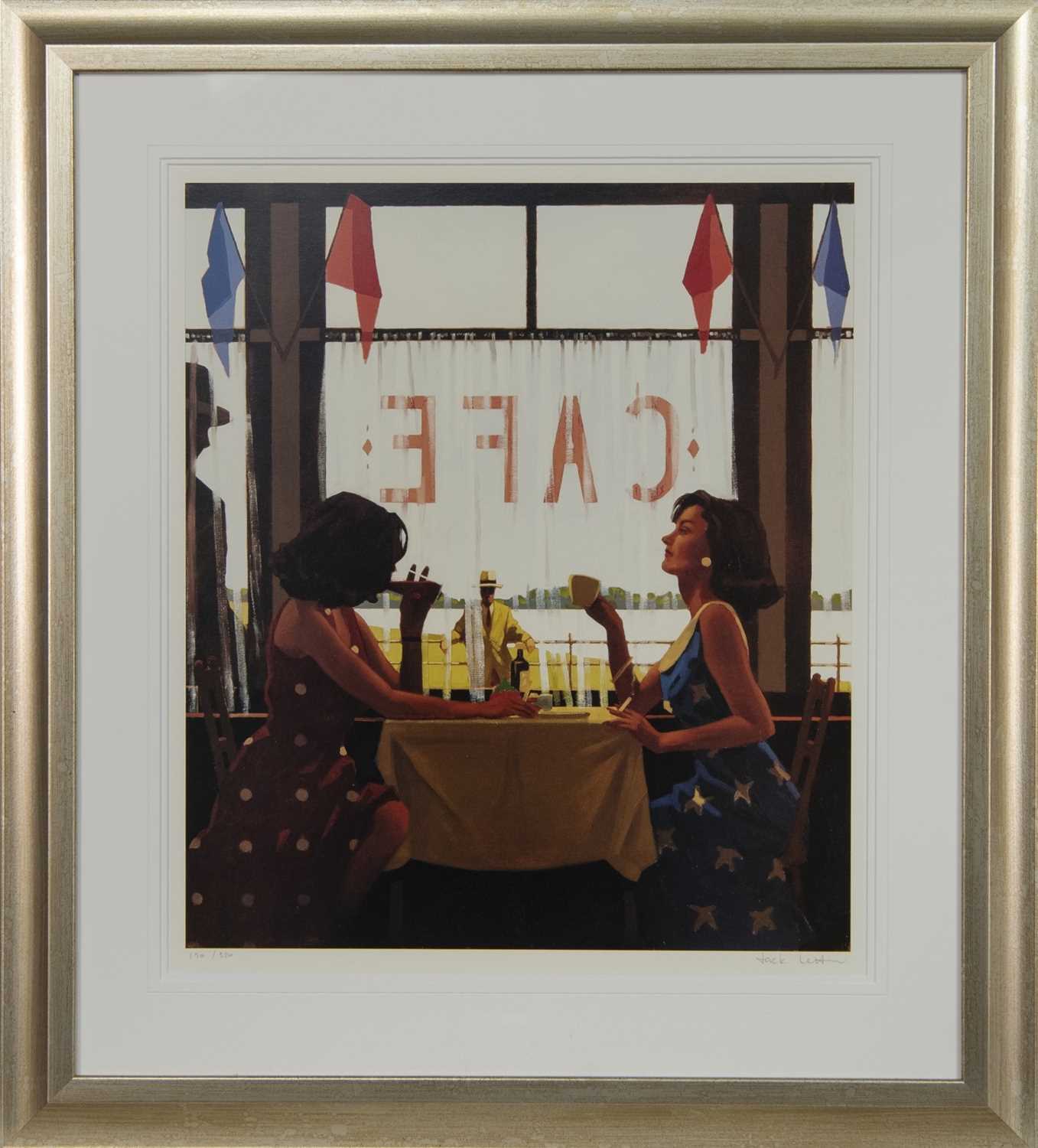 Lot 48 - CAFE DAY, A SIGNED LIMITED EDITION PRINT BY JACK VETTRIANO