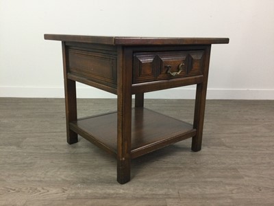 Lot 532 - AN OCCASIONAL TABLE AND A D-SHAPED HALL TABLE