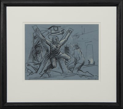 Lot 52 - SAINT ANDREW, A PASTEL BY PETER HOWSON