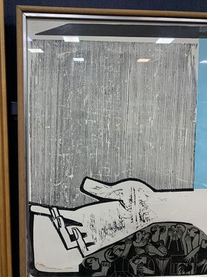 Lot 53 - TRIPTYCHE FOR NOAH, A LARGE WOODBLOCK PRINT BY WILLIE RODGER