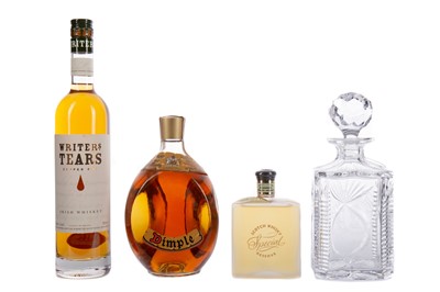 Lot 79 - WRITER'S TEARS, DIMPLE, ST MICHAEL SPECIAL RESERVE, AND CRYSTAL DECANTER