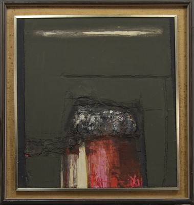 Lot 57 - EARTH DAY WITH RED, A LARGE OIL BY TOM HUTCHESON RGI