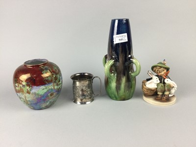 Lot 545 - A WILTON WARE LUSTRE  JAR ALONG WITH OTHER ITEMS