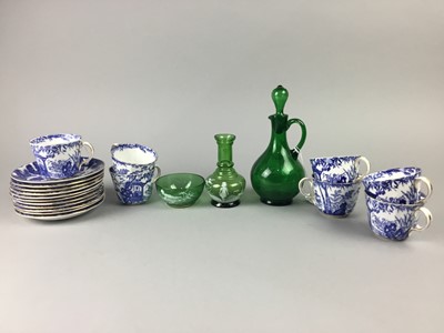 Lot 575 - A ROYAL CROWN DERBY TEA SERVICE AND GLASS WARE