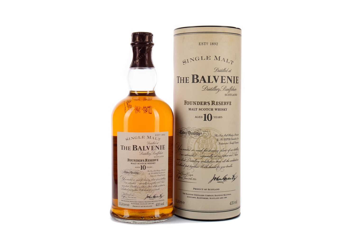 Lot 80 - BALVENIE FOUNDER'S RESERVE AGED 10 YEARS - ONE LITRE