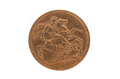 Lot 7 - AN EDWARD VII GOLD SOVEREIGN DATED 1902
