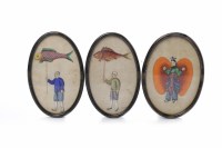 Lot 880 - THREE EARLY 20TH CENTURY CHINESE PAINTINGS ON...