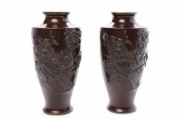 Lot 882 - PAIR OF EARLY/MID 20TH CENTURY JAPANESE BRONZE...