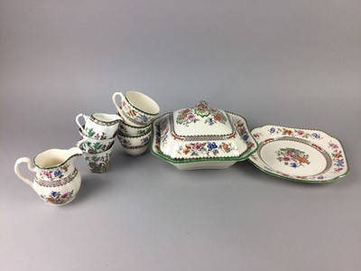 Lot 63 - A SPODE CHINESE ROSE TEA SERVICE ALONG WITH OTHER TEA WARE