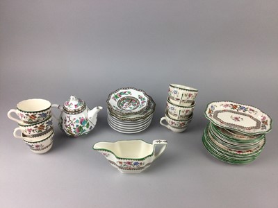 Lot 63 - A SPODE CHINESE ROSE TEA SERVICE ALONG WITH OTHER TEA WARE