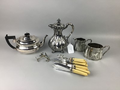Lot 67 - A COLLECTION OF SILVER PLATED TEA WARE