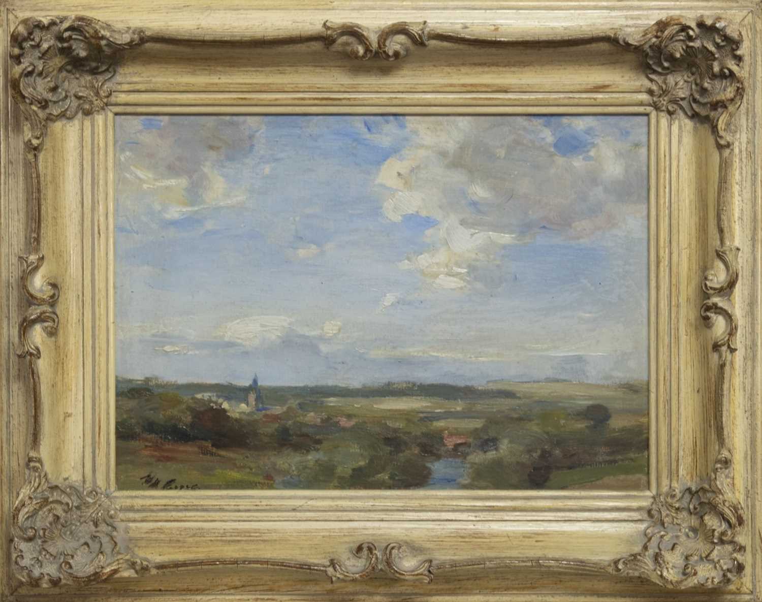 Lot 300 - THE CHANGING SKY, AN OIL BY WILLIAM MILLER FRAZER