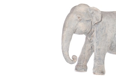 Lot 91 - ELEPHANT, A STONEWARE SCULPTURE BY ZOE WHITESIDE