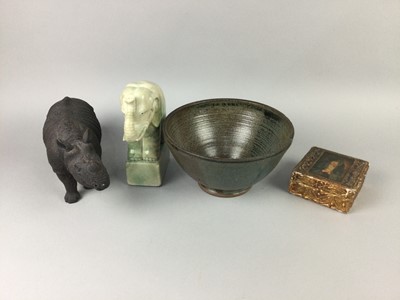 Lot 34 - A STUDIO POTTERY BOWL AND OTHER CERAMICS