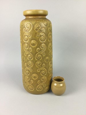Lot 17 - A WEST GERMAN POTTERY VASE AND ANOTHER VASE