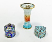 Lot 905 - 20TH CENTURY JAPANESE CLOISONNE MINIATURE VASE...