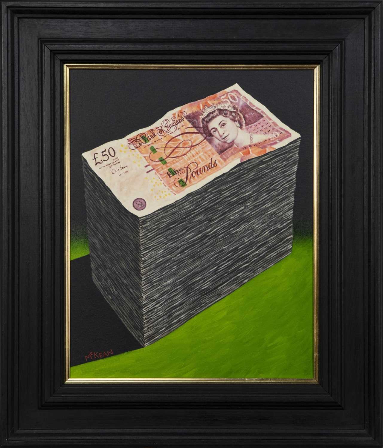 Lot 194 - EYE CANDY FOR BANKERS, AN OIL BY GRAHAM MCKEAN