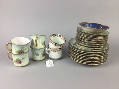 Lot 13 - AN AMOND CHINA TEA SERVICE AND OTHER TEA WARE