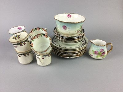 Lot 13 - AN AMOND CHINA TEA SERVICE AND OTHER TEA WARE