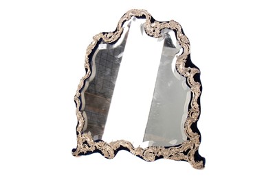 Lot 536 - A SILVER FRAMED DRESSING TABLE MIRROR