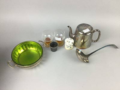 Lot 189 - A LOT OF PLATED ITEMS, CERAMICS AND GLASS