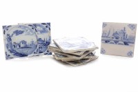 Lot 1106 - TWELVE 19TH CENTURY ENGLISH DELFT TILES with...