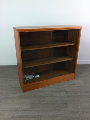 Lot 236 - A TEAK BOOKCASE AND ANOTHER