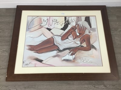 Lot 130 - A LOT OF TWO LARGE FRAMED PRINTS AFTER FAREL