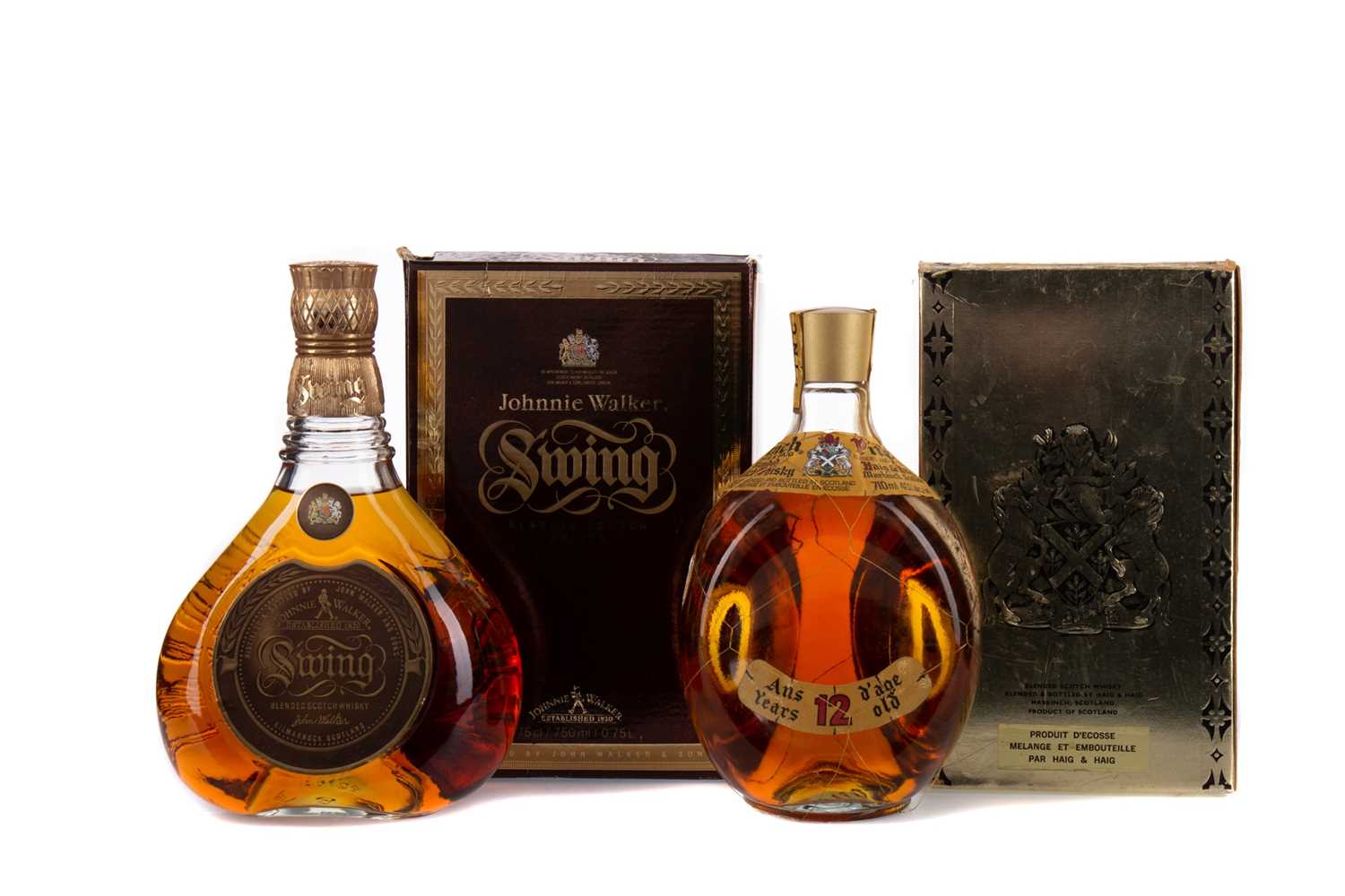 Lot 78 - JOHNNIE WALKER SWING AND PINCH AGED 12 YEARS