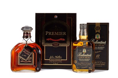Lot 85 - JOHNNIE WALKER PREMIER AND BALLANTINE'S GOLD SEAL AGED 12 YEARS