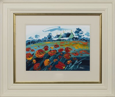 Lot 118 - POPPIES, AN OIL BY LYNN RODGIE
