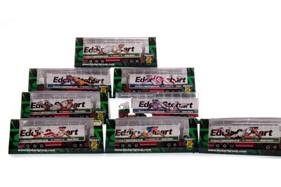 Lot 931 - A FULL SET OF OXFORD EDDIE STOBART RUGBY SUPER LEAGUE HAULAGE MODELS