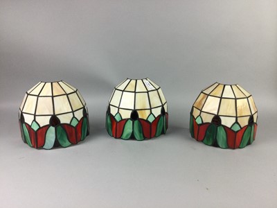 Lot 258 - A SET OF THREE ART DECO STYLE WALL LIGHTS