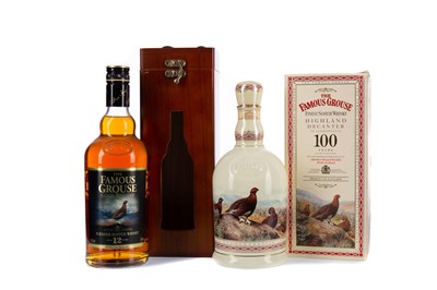 Lot 111 - FAMOUS GROUSE HIGHLAND DECANTER, AND GOLD RESERVE AGED 12 YEARS