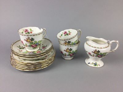 Lot 334 - A ROSYLN CHINA 'WILLOW' PATTERN TEA SERVICE AND A PAGODA PATTERN SERVICE