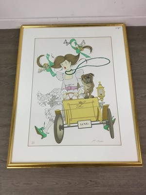 Lot 158 - A LIMITED EDITION COLOURED PRINT