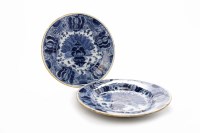 Lot 1133 - PAIR OF LATE 18TH CENTURY DUTCH DELFT PLATES...