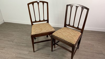 Lot 311 - A SET OF FOUR MAHOGANY DINING CHAIRS