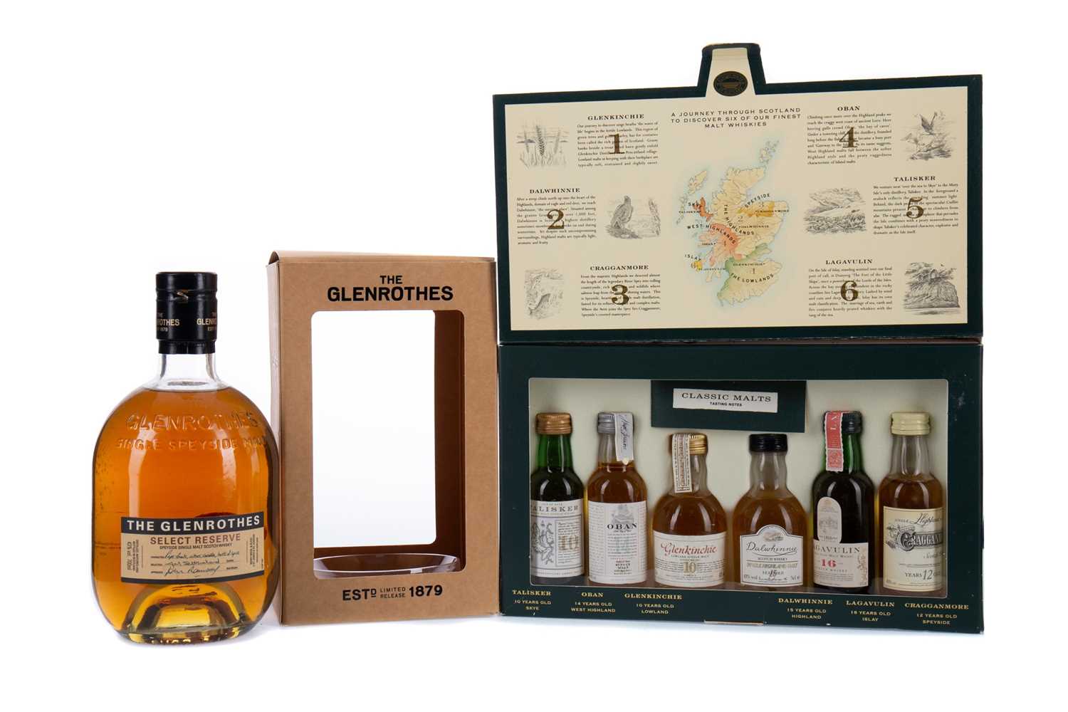 Lot 122 - GLENROTHES SELECT RESERVE, AND CLASSIC MALTS OF SCOTLAND MINIATURES