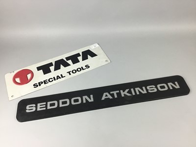 Lot 164 - A TATA SPECIAL TOOLS ADVERTISEMENT SIGN ALONG WITH TWO OTHERS