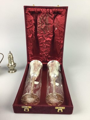 Lot 172 - A NOVELTY SPIRIT MEASURE AND SILVER PLATE