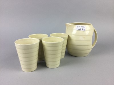 Lot 8 - A MID 20TH CENTURY ART POTTERY VASE AND OTHER ART POTTERY