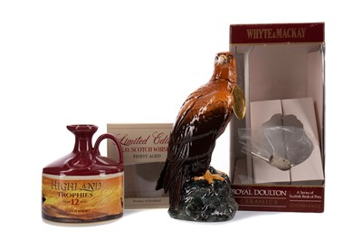 Lot 130 - WHYTE & MACKAY GOLDEN EAGLE, AND HIGHLAND TROPHIES 12 YEARS OLD