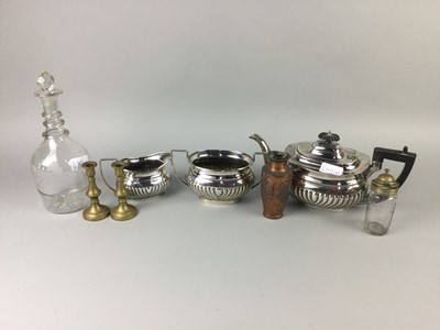 Lot 411 - A LARGE LOT OF SILVER AND PLATED WARE