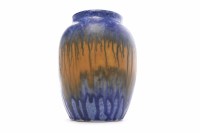Lot 1147 - RUSKIN POTTERY VASE of oviform, decorated with...