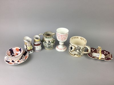 Lot 301 - A CORONATION MUG BY RICHARD GUYATT AND OTHER CERAMICS