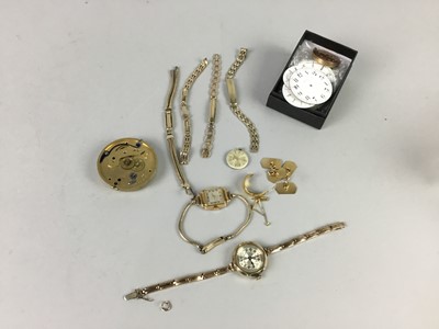 Lot 363 - A COLLECTION OF WATCHES, MOVEMENTS, AND DIALS