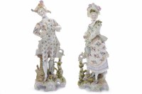 Lot 1149 - PAIR OF 19TH CENTURY CONTINENTAL PORCELAIN...