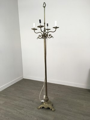 Lot 311 - A BRASS FOUR BRANCH STANDARD LAMP